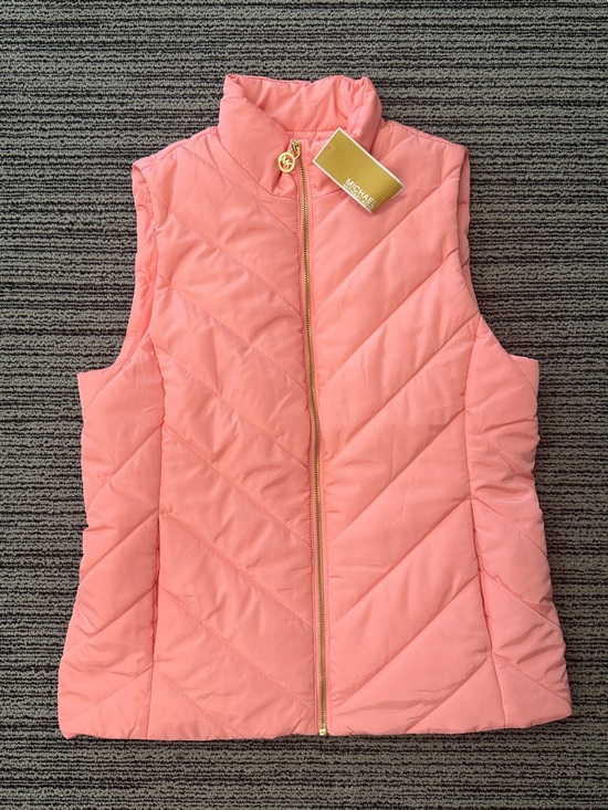 Michael Kors Jackets & Blazers - 🔥🔥🔥NEW Michael Kors Bright Blush Coral Quilted Puffer Vest Jacket